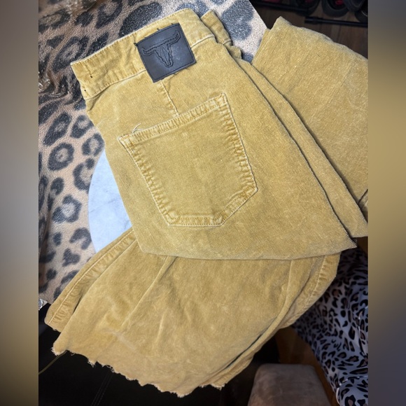 L&B Denim - L&B Mustard Corduroy Bellbottom Flare Pants